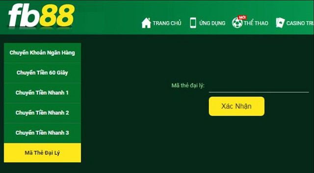 Phương thức nạp tiền trực tuyến Sen88 - Sen88